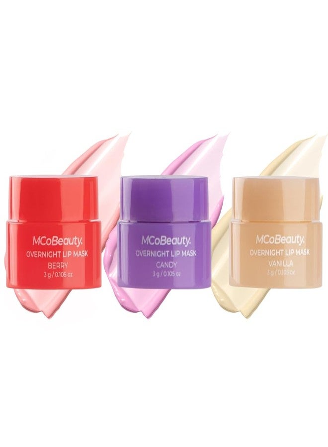 MCoBeauty - Double Duty Lip Mask Deluxe Trio - Contains Coconut Oil and Vitamin E Lip Balm for Day or Overnight Mask - Skin Care and Makeup Accessories - Stocking Stuffers for Women - 15g - Image 1
